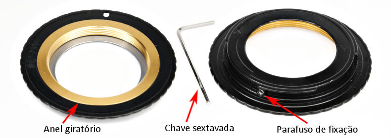 Adaptador M42 com ajuste